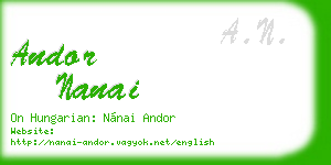 andor nanai business card