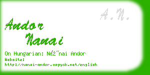 andor nanai business card